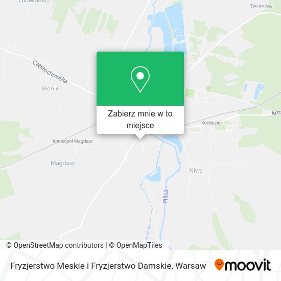 Mapa Fryzjerstwo Meskie i Fryzjerstwo Damskie