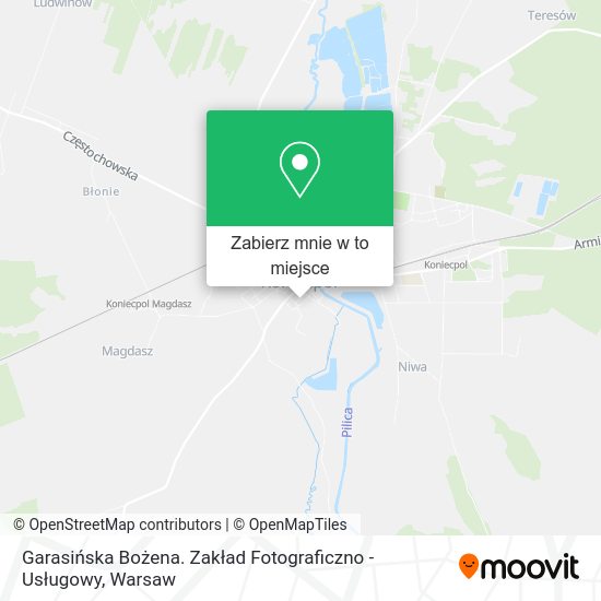 Mapa Garasińska Bożena. Zakład Fotograficzno - Usługowy