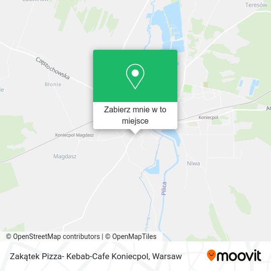 Mapa Zakątek Pizza- Kebab-Cafe Koniecpol