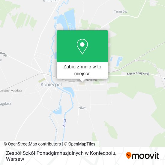 Mapa Zespół Szkół Ponadgimnazjalnych w Koniecpolu