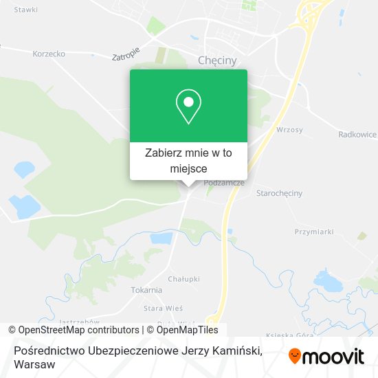 Mapa Pośrednictwo Ubezpieczeniowe Jerzy Kamiński