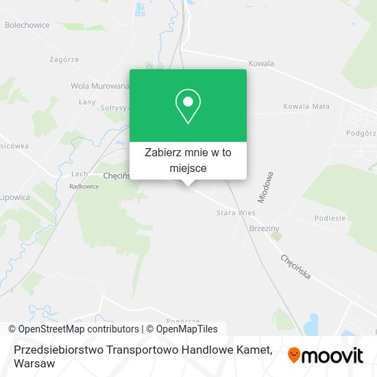 Mapa Przedsiebiorstwo Transportowo Handlowe Kamet