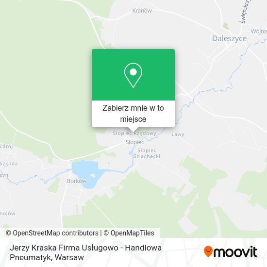 Mapa Jerzy Kraska Firma Usługowo - Handlowa Pneumatyk