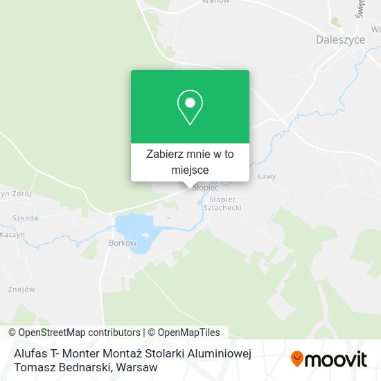 Mapa Alufas T- Monter Montaż Stolarki Aluminiowej Tomasz Bednarski