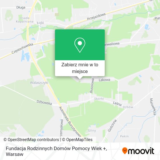 Mapa Fundacja Rodzinnych Domów Pomocy Wiek +