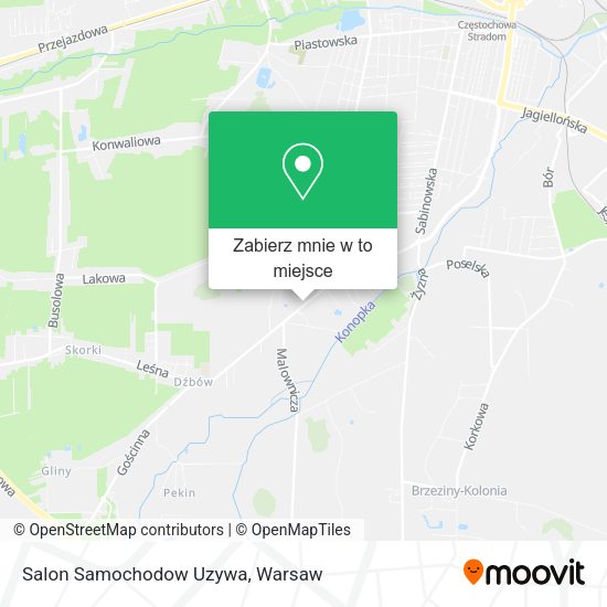 Mapa Salon Samochodow Uzywa