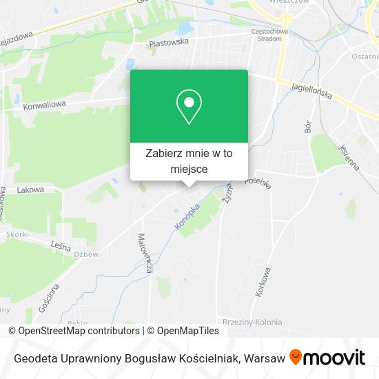 Mapa Geodeta Uprawniony Bogusław Kościelniak