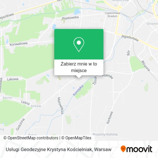 Mapa Usługi Geodezyjne Krystyna Kościelniak