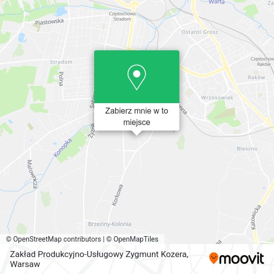 Mapa Zakład Produkcyjno-Usługowy Zygmunt Kozera