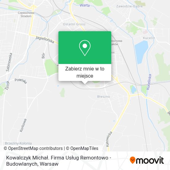 Mapa Kowalczyk Michał. Firma Usług Remontowo - Budowlanych