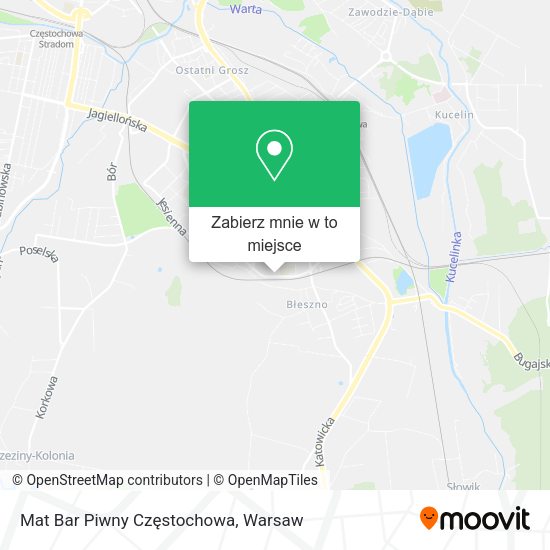 Mapa Mat Bar Piwny Częstochowa