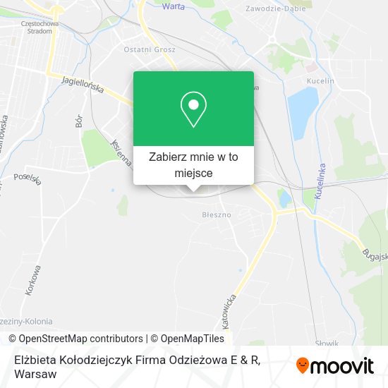 Mapa Elżbieta Kołodziejczyk Firma Odzieżowa E & R