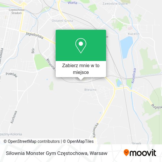 Mapa Siłownia Monster Gym Częstochowa