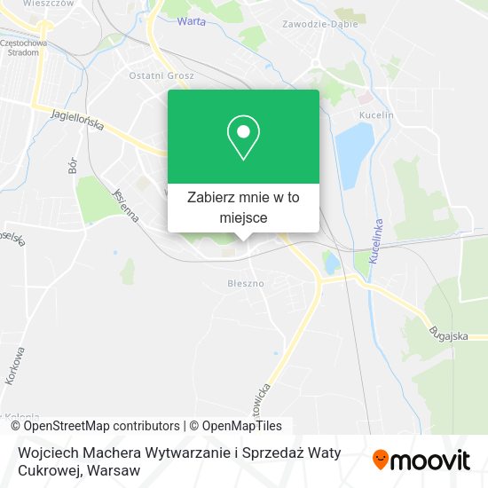 Mapa Wojciech Machera Wytwarzanie i Sprzedaż Waty Cukrowej