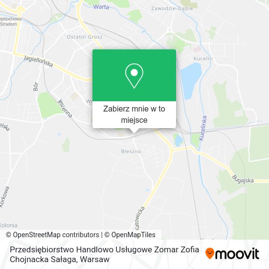 Mapa Przedsiębiorstwo Handlowo Usługowe Zomar Zofia Chojnacka Sałaga