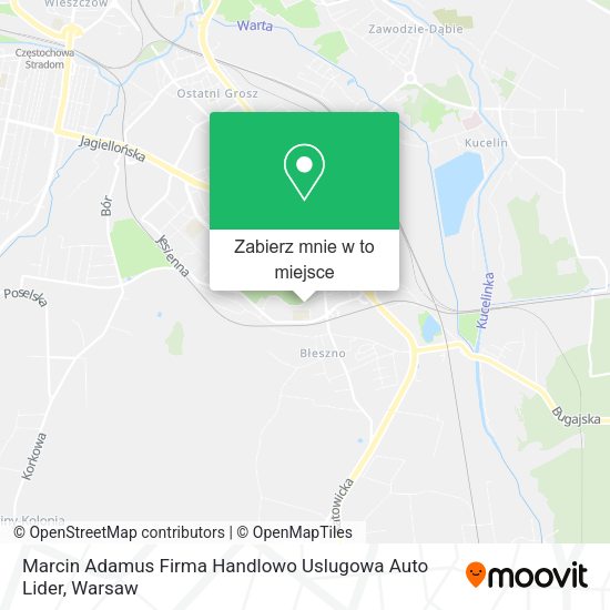 Mapa Marcin Adamus Firma Handlowo Uslugowa Auto Lider