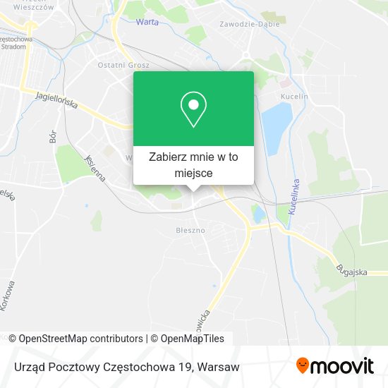 Mapa Urząd Pocztowy Częstochowa 19