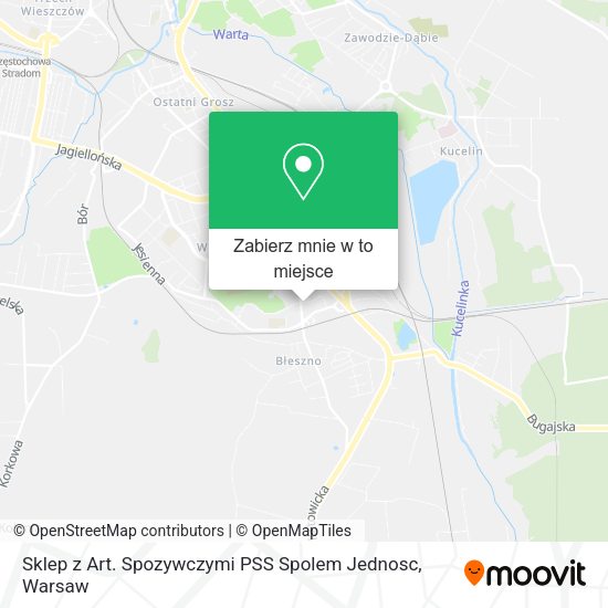 Mapa Sklep z Art. Spozywczymi PSS Spolem Jednosc