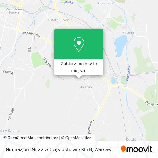 Mapa Gimnazjum Nr.22 w Częstochowie Kl.i B