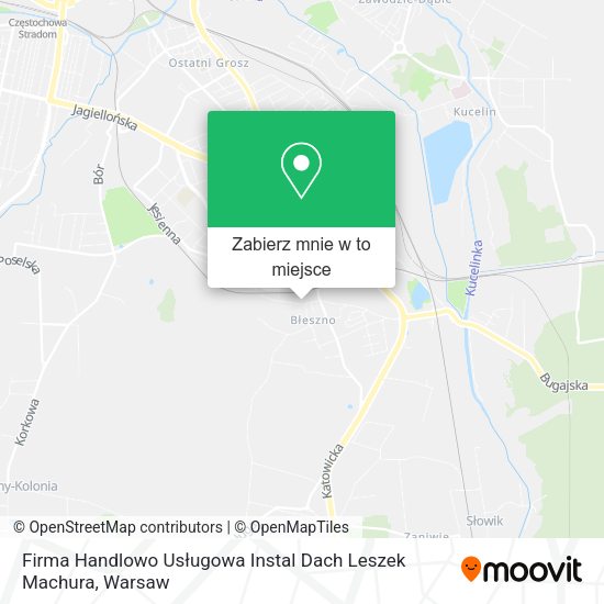 Mapa Firma Handlowo Usługowa Instal Dach Leszek Machura