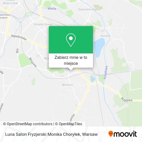 Mapa Luna Salon Fryzjerski Monika Choryłek