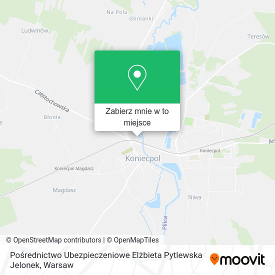 Mapa Pośrednictwo Ubezpieczeniowe Elżbieta Pytlewska Jelonek