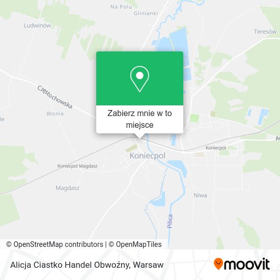 Mapa Alicja Ciastko Handel Obwoźny