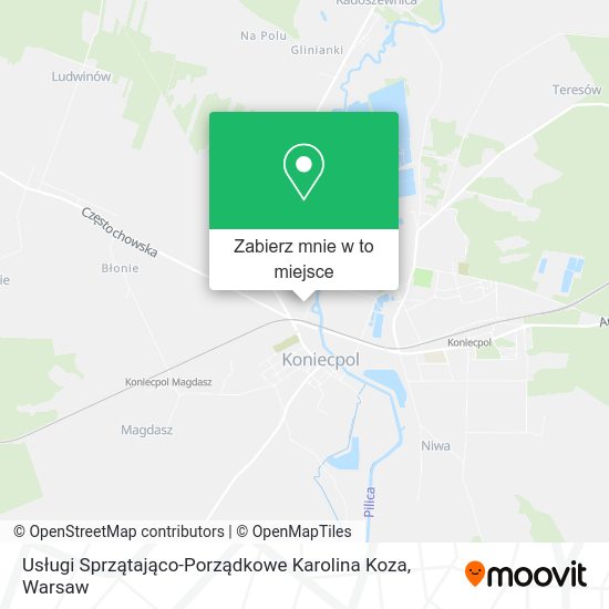 Mapa Usługi Sprzątająco-Porządkowe Karolina Koza