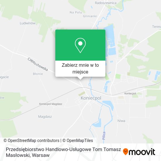 Mapa Przedsiębiorstwo Handlowo-Usługowe Tom Tomasz Masłowski