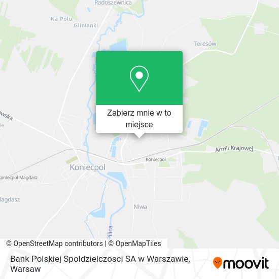 Mapa Bank Polskiej Spoldzielczosci SA w Warszawie