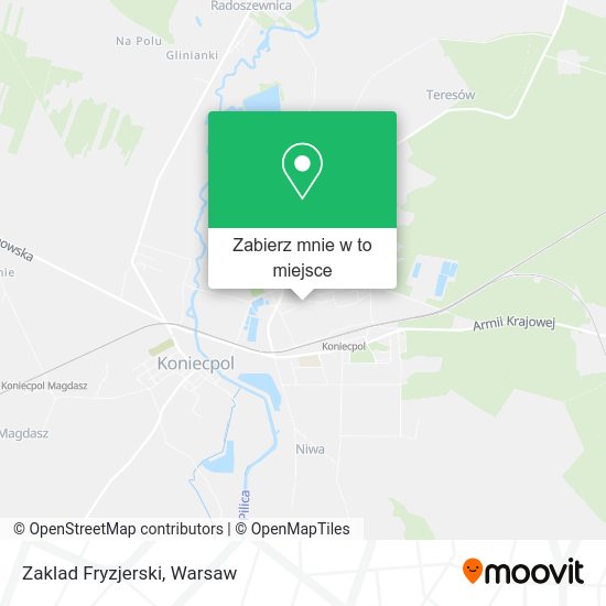 Mapa Zaklad Fryzjerski