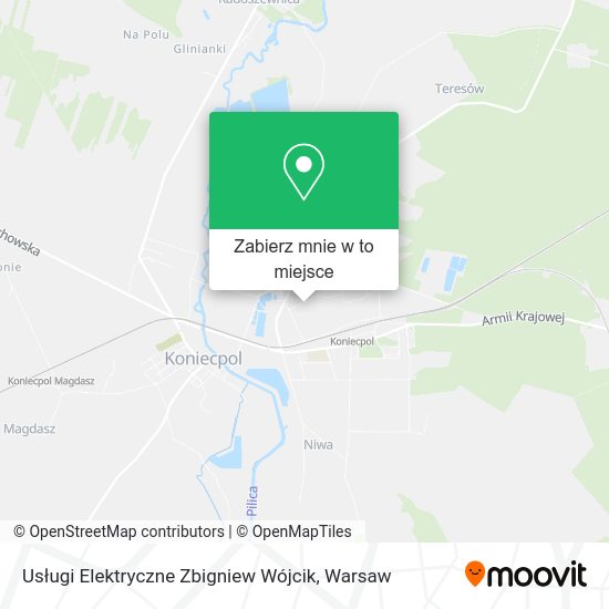 Mapa Usługi Elektryczne Zbigniew Wójcik