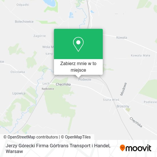 Mapa Jerzy Górecki Firma Górtrans Transport i Handel