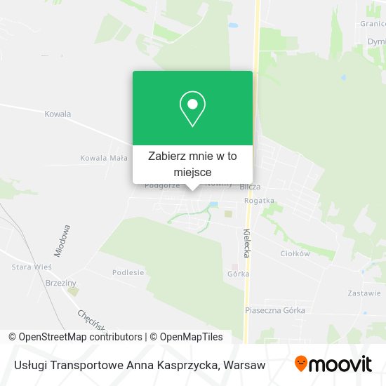 Mapa Usługi Transportowe Anna Kasprzycka