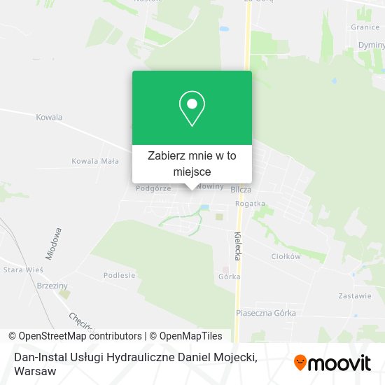 Mapa Dan-Instal Usługi Hydrauliczne Daniel Mojecki