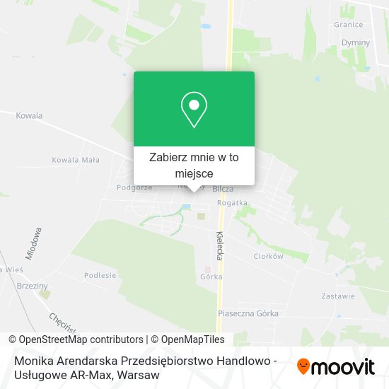 Mapa Monika Arendarska Przedsiębiorstwo Handlowo - Usługowe AR-Max