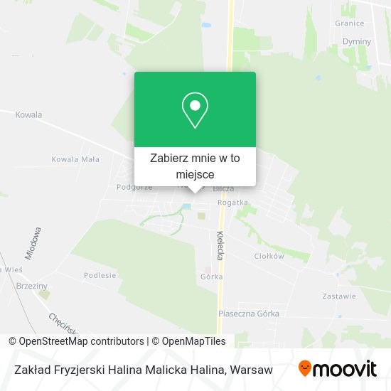 Mapa Zakład Fryzjerski Halina Malicka Halina