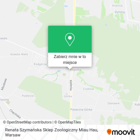 Mapa Renata Szymańska Sklep Zoologiczny Miau Hau