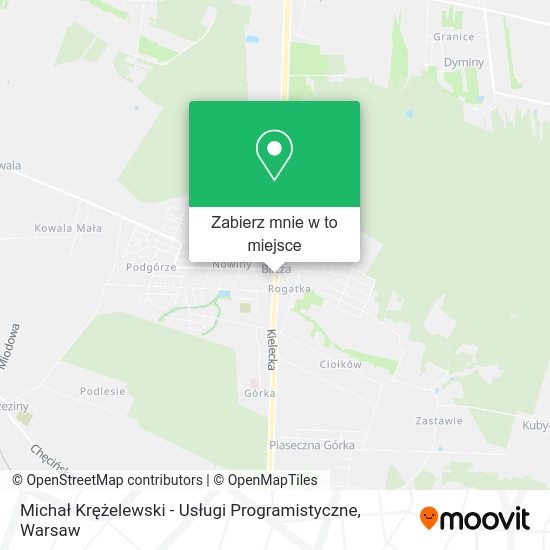 Mapa Michał Krężelewski - Usługi Programistyczne
