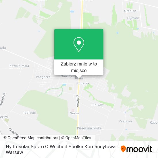 Mapa Hydrosolar Sp z o O Wschód Spólka Komandytowa