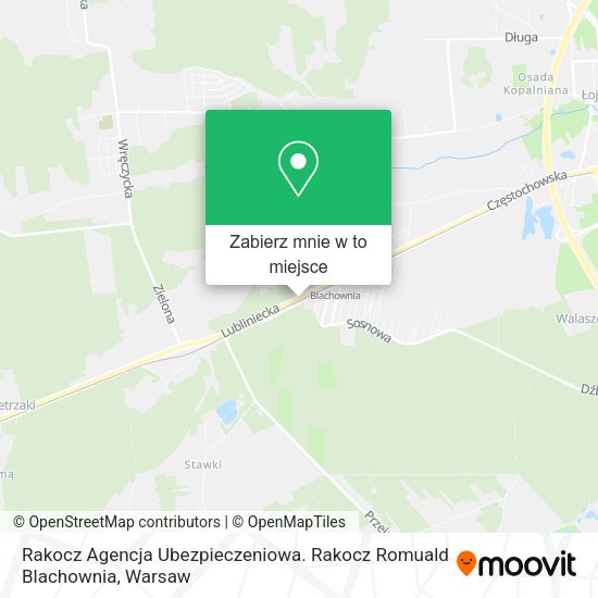 Mapa Rakocz Agencja Ubezpieczeniowa. Rakocz Romuald Blachownia