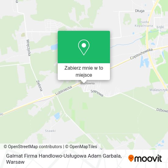 Mapa Galmat Firma Handlowo-Usługowa Adam Garbala