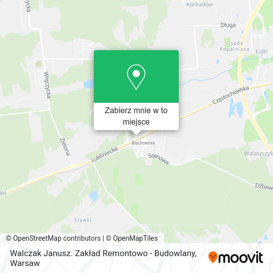 Mapa Walczak Janusz. Zakład Remontowo - Budowlany