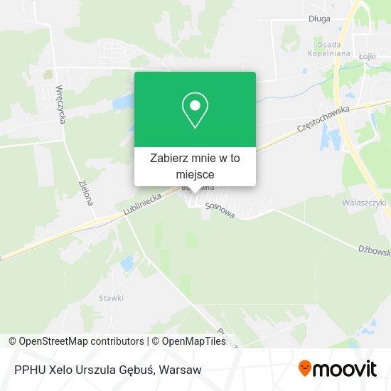 Mapa PPHU Xelo Urszula Gębuś