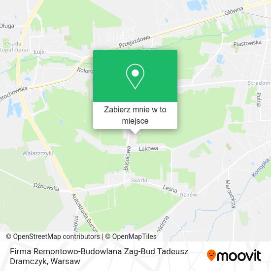 Mapa Firma Remontowo-Budowlana Zag-Bud Tadeusz Dramczyk