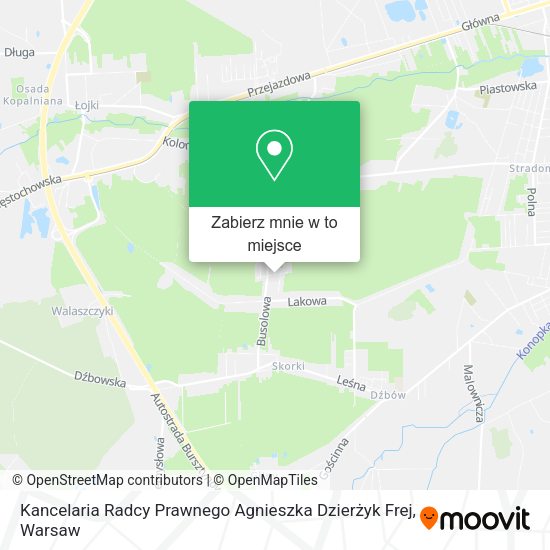 Mapa Kancelaria Radcy Prawnego Agnieszka Dzierżyk Frej