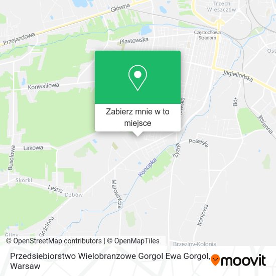 Mapa Przedsiebiorstwo Wielobranzowe Gorgol Ewa Gorgol