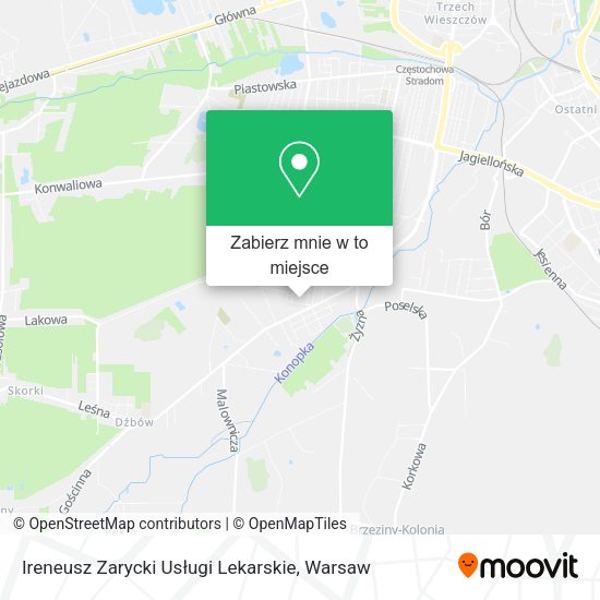 Mapa Ireneusz Zarycki Usługi Lekarskie