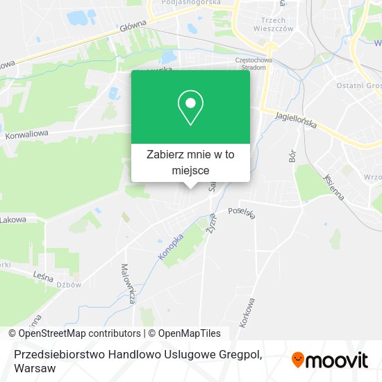 Mapa Przedsiebiorstwo Handlowo Uslugowe Gregpol