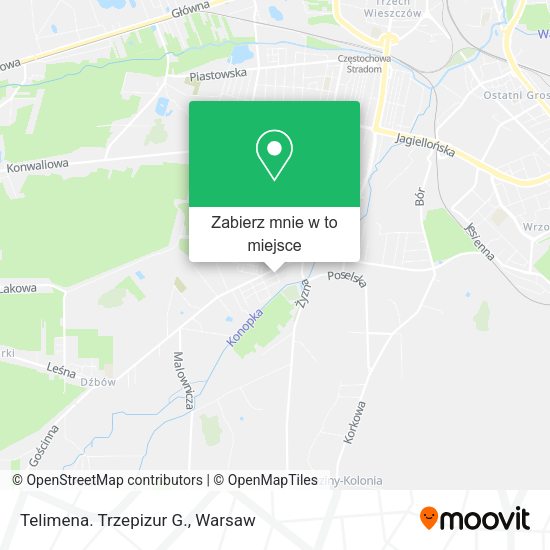 Mapa Telimena. Trzepizur G.